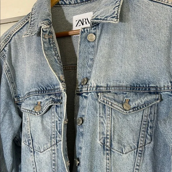 Zara Blue Denim Jumpsuit - Picture 2 of 5